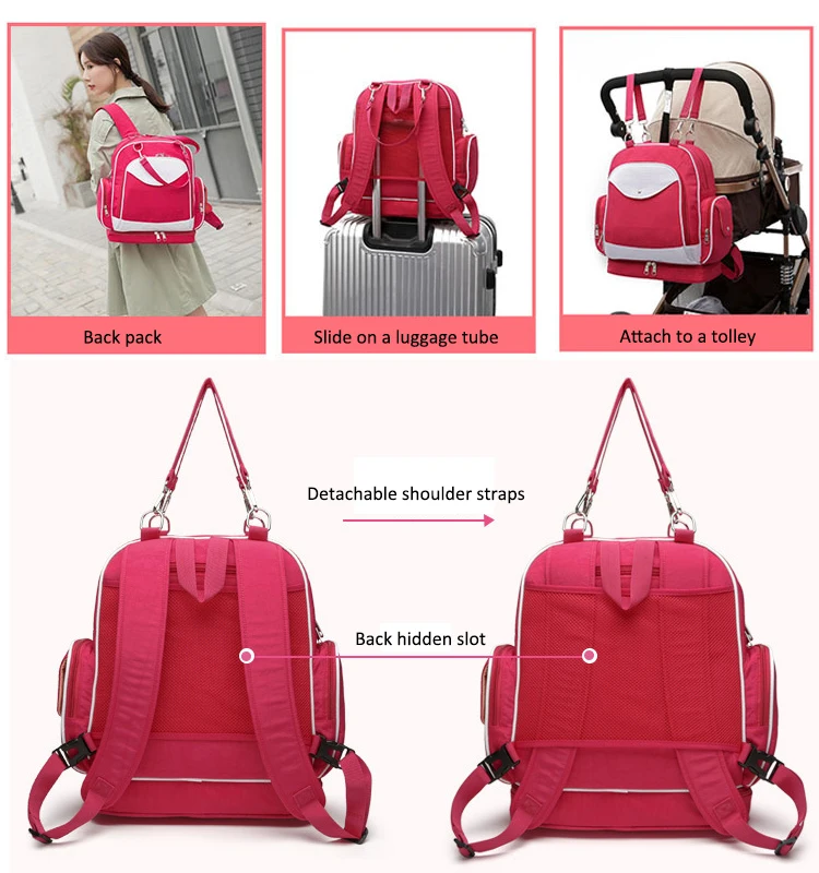 Korea Style Trendy Baby Care Bags Multi Function Mommy Bag Mommy Backpack Waterproof With