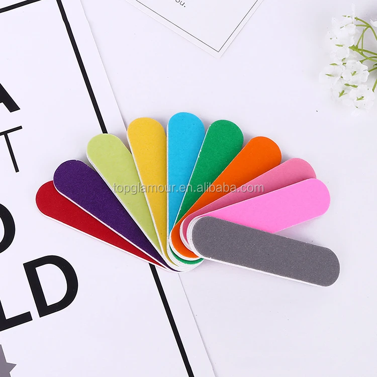 

Nail Art Double Side Colorful Sandpaper Mini Nail Files Bulk