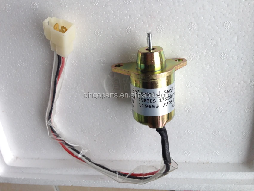 12v Fuel Stop Solenoid For Yanmar 3tne84 4tnv94l 4tnv98l 11965377950