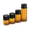 amber glass vials 2ml 3ml 1/4 dram glass vial 1ml amber sample bottle for essential oil perfume