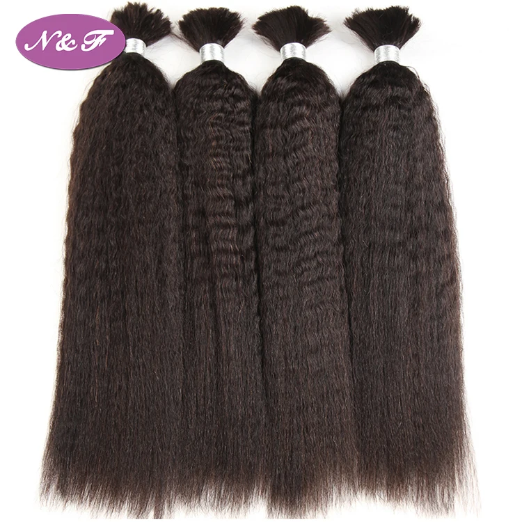 

YF Straight Malaysian Human Hair Braiding Hair Bulk Bundle Kinky Braid Yaki Bulk Hair