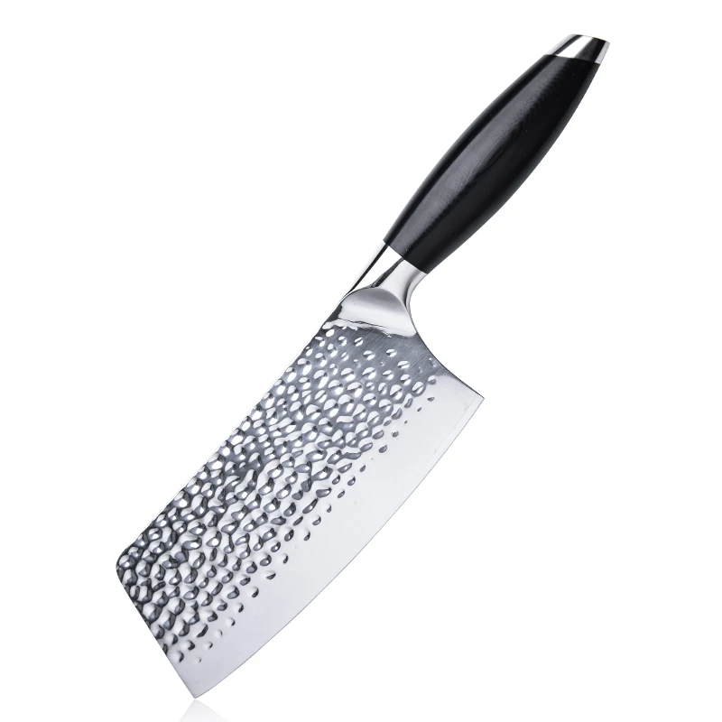 

Professional 440C Steel G10 Handle Chinese Chopping Cleaver Knife For Kitchen, Black