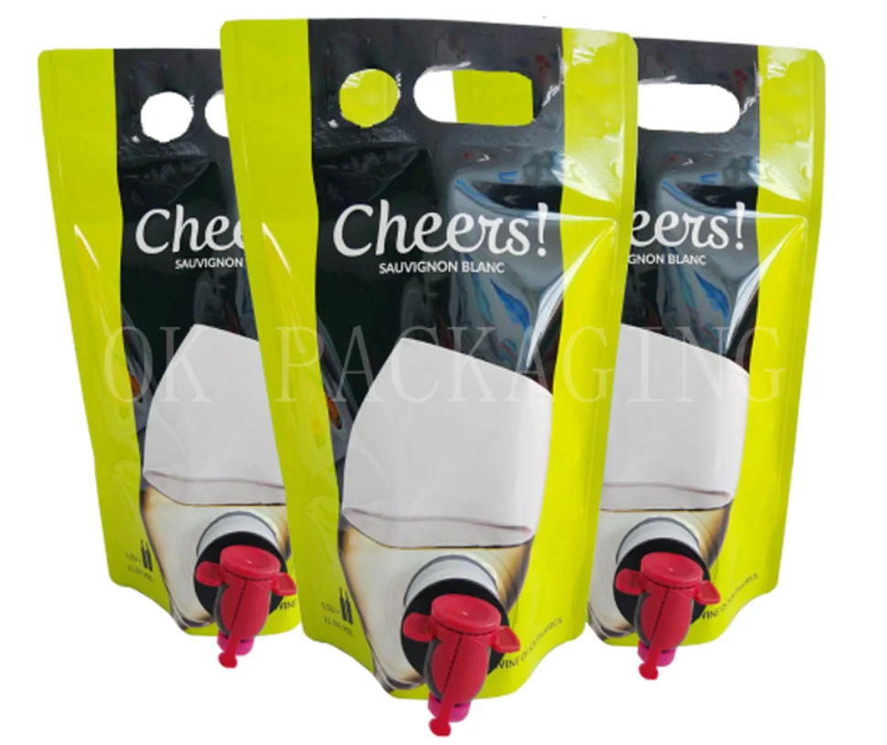 5l Aluminum Foil Fruit Juice Packaging Pouch Apple Juice Bag In Box