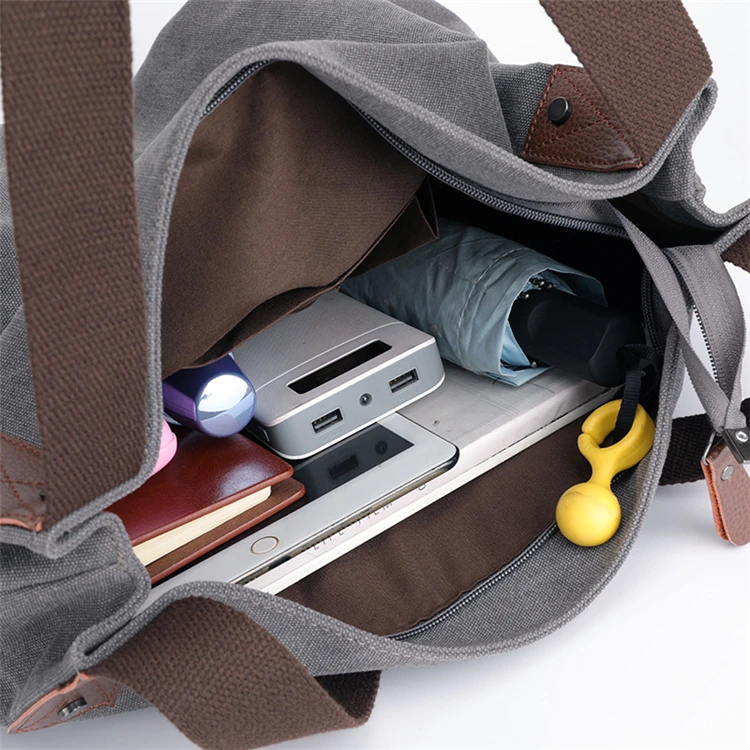 big size canvas shoulder bag handbag womens ladies vintage