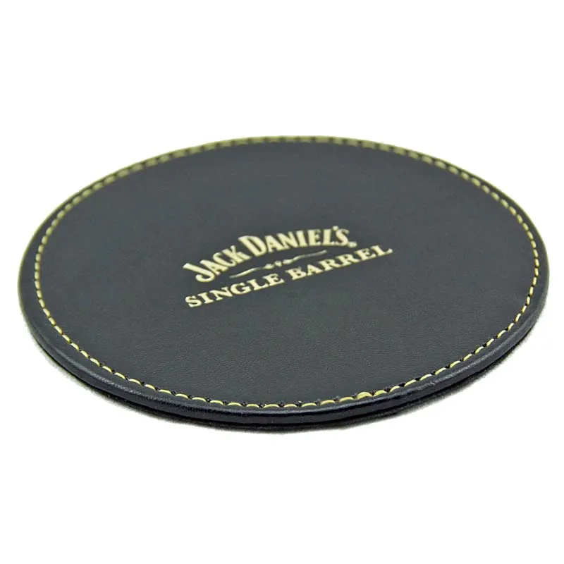 Gold Stamping Pu Leather Cup Coaster Buy Gold Stamping Faux Leather