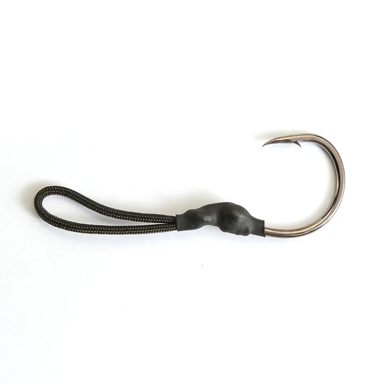 1# ~ 10# black carbon steel fishing hook jigging assist trolling fishing hooks
