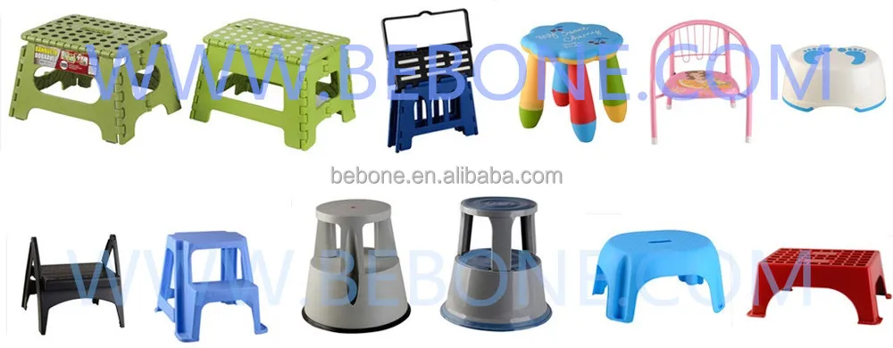 EN14183 25cm  height plastic folding stool with printing New product outdoor plastic folding stool plastic step stool