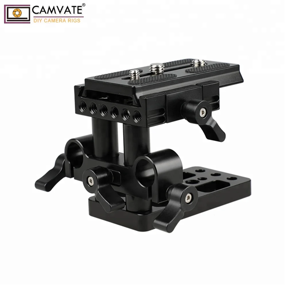 

CAMVATE Tripod Quick Release Mount Base QR Plate for Manfrotto DSLR Cameras, Black