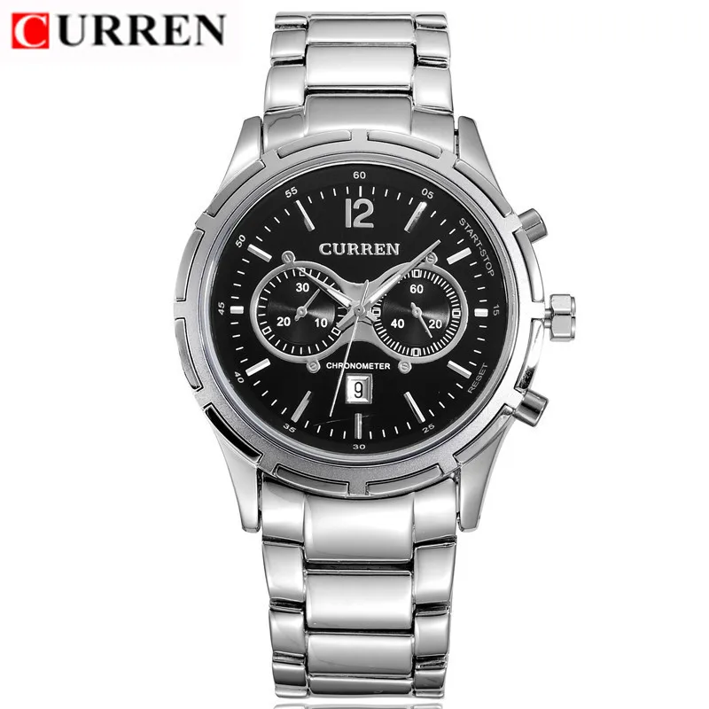 

Curren 8045 Top Brand Full Steel Sliver Color Quartz Men Watch Cheap Price Business Men luxury Watch relojes hombre, 4 color for you choose