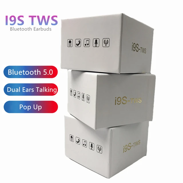 

I9S TWS Earphone Headphone Stereo TWS Earbuds for IOS Android Phone With Charging Box Wireless Bluetooth Headphone with Package