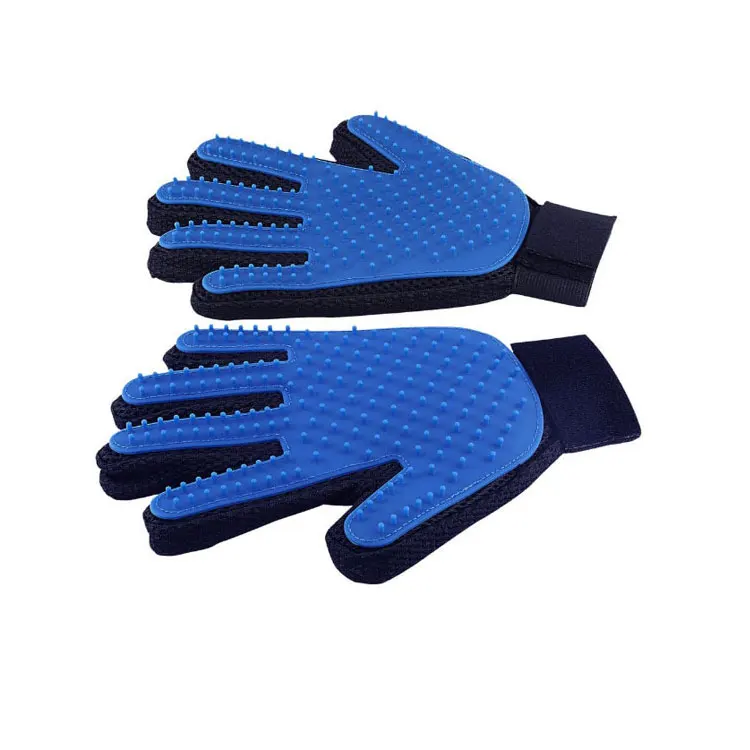 

Pet Hair Remover Mitt pet grooming glove Massage Tool with Enhanced Five Finger Design, Customized color