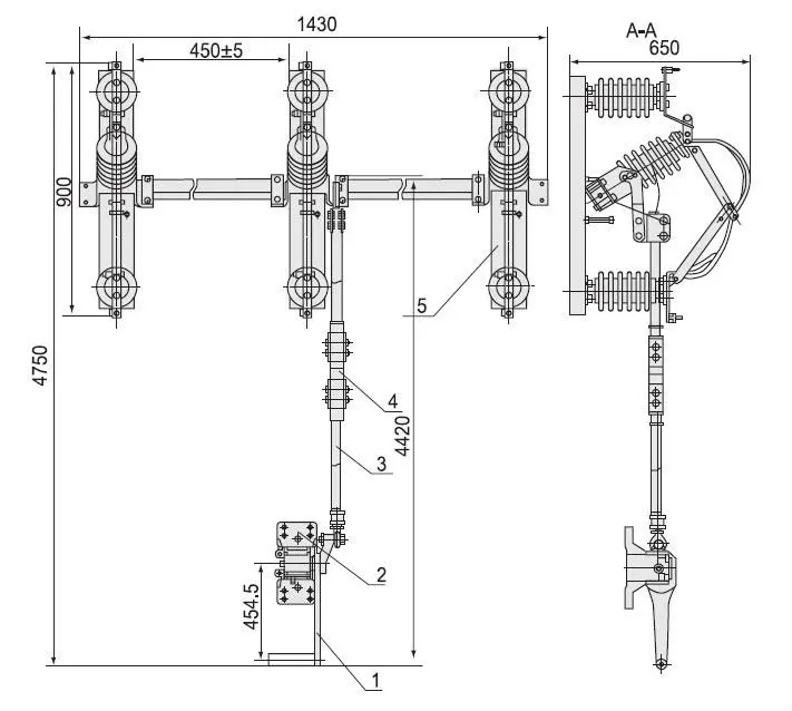 outdoor gang isolator switch 11kv / 33kv, View isolator switch, HAIVOL Product Details from
