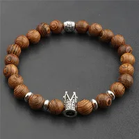 

Hot Men Natural Wood Beads Cross Bracelets Onyx Meditation Prayer Bead Bracelet Women Wooden Yoga Jewelry