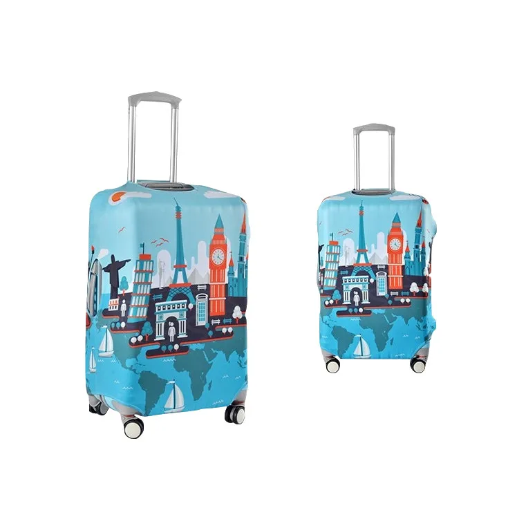 

high quality polyester Greatly fasten suitcase spandex luggage cover