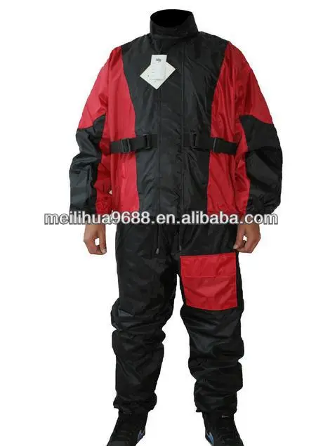 Cheap price 190T Polyester Motorcycle RainCoat suit