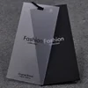 glossy logo black garment plastic hanging tags with rope