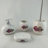 Ceramic Set of 4 Bathroom accessories antique accessories set Tooth Mug Toothbrush Soap Holder set