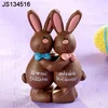 Easter bunny chocolate hug rabbit resin figurine statue