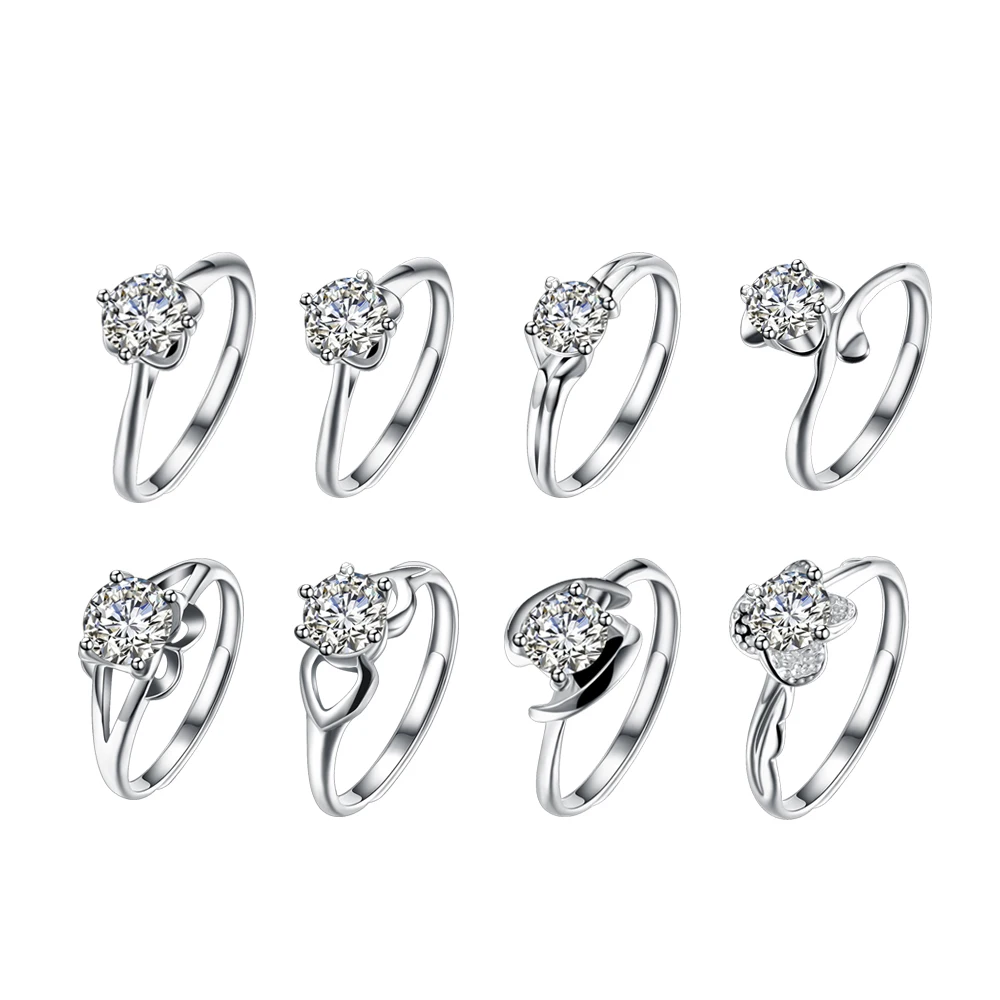 

Custom White Gold Moissanite Oval Stone Ring Bridesmaid Jewelry Sets