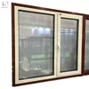White color wood surface aluminum breakproof casement windows