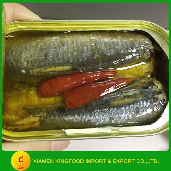 Canned Sardine Fish 125g In Vegetable Oil,Hot Spicy Canned Sardines