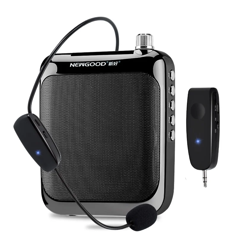 

personal wireless teachers bluetooth voice amplifier stereo loud speaker waistband headset microphone hearing aid pa amplifier, Black bluetooth loud speaker waistband headset microphone
