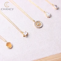 

New design gold 925 sterling silver small pendants necklace