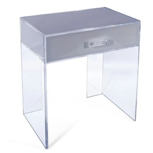 Clear Acrylic Side Table With A Drawer Perspex Lucite Side End