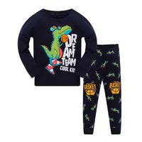 

Little Boys Pajamas Set Dinosaur Kids 100% Cotton Sleepwears Long Sleeve Clothes Toddler PJS Set Size 3-8T