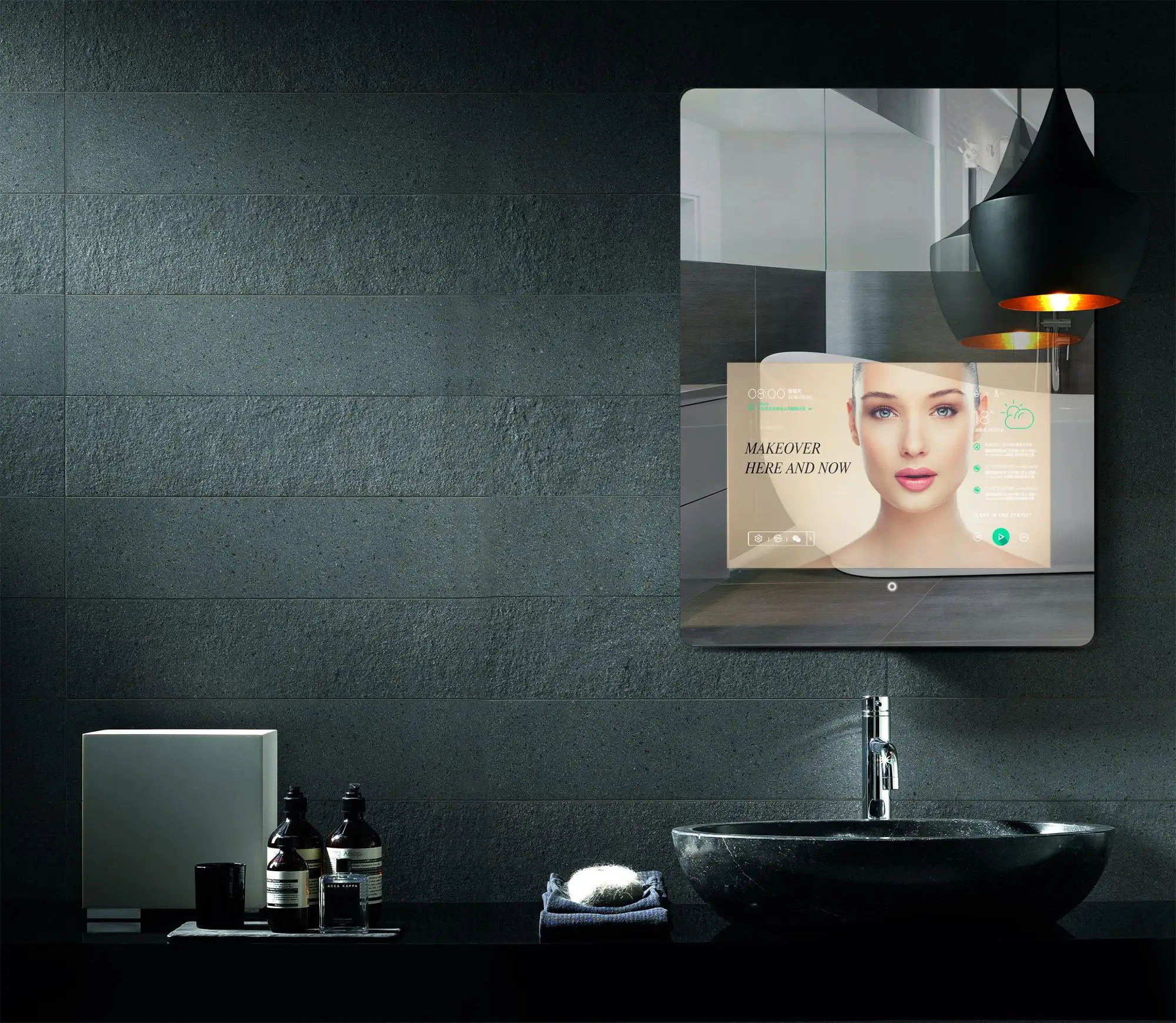 High Reflection Clear Image Smart Mirror Tv Half Mirror Glass Buy