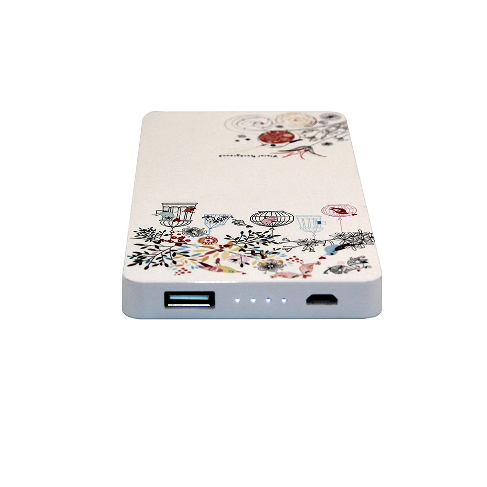 

2020 Consumer Electronics Ultra Slim Card Power Bank 8000mah Mobile Charger with 3D Printing in ShenZhen, White(support custom)