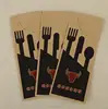 Custom Design Printed Kraft Paper Bag/knife and fork paper bag