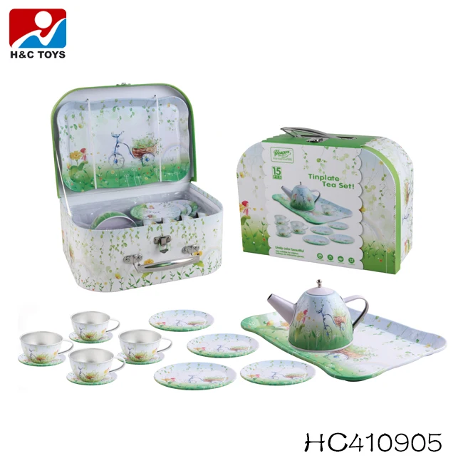 tin tea set for kids