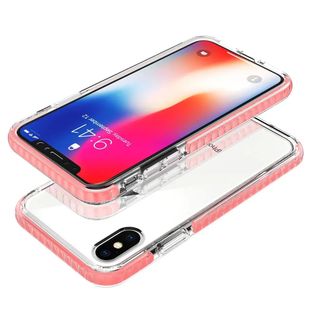 

OEM Mobile Phone Case For iPhone XS Max Shockproof Airbag Clear Phone Case Cover, Black;pink;white