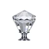 Diamond crystal glass knob for cabinet