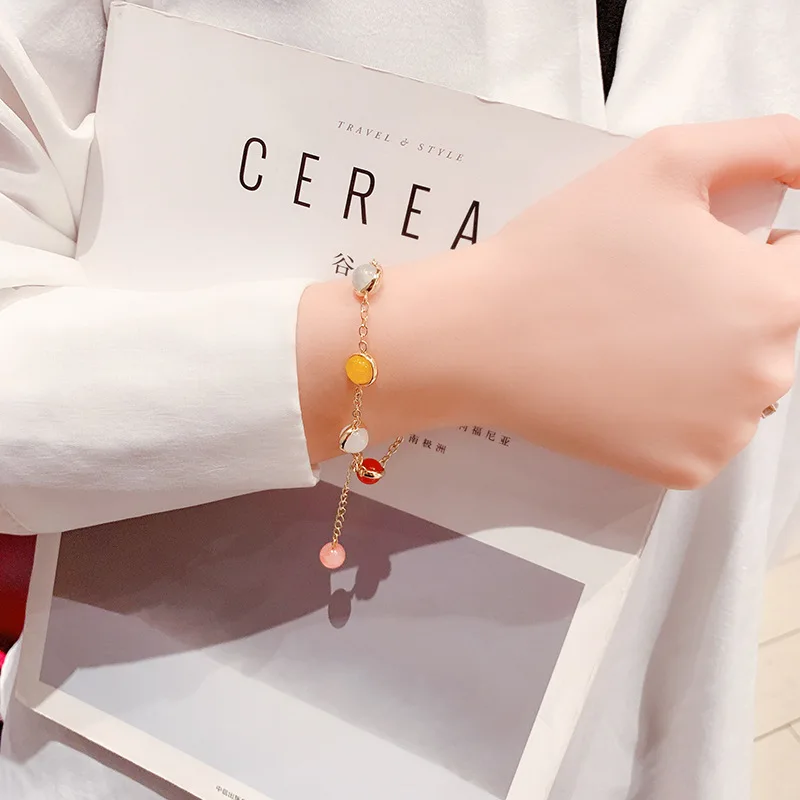 

colorful Crystal alloy metal charm pendant bracelet