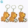 Guangdong factory 2d 3d oem odm soft pvc keychain animal emoji rubber keyring
