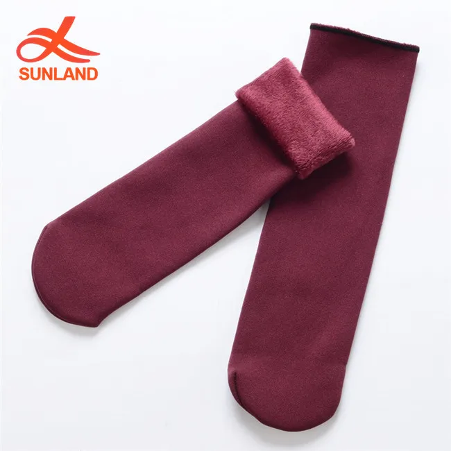 W8423 Winter Crew Thick Fleece Lined Trouser Women's Winter Warm Socks