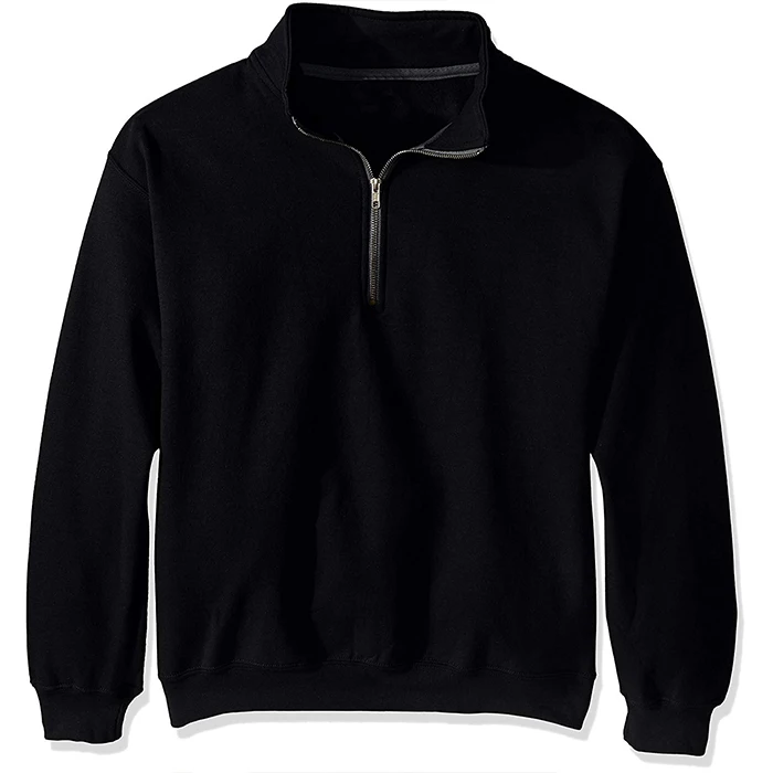100 cotton quarter zip sweatshirt