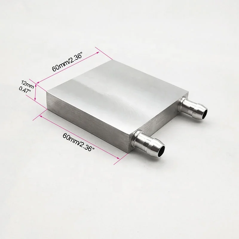 

60x60x15mm Pump Fan Water Cooler Cooling Block, Silver
