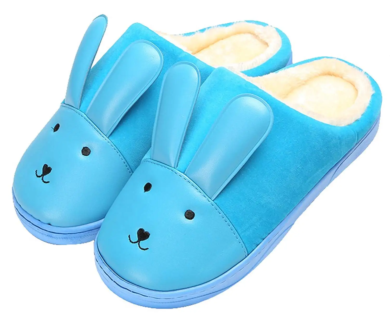 D.S.mor Kids Fox Plush Warm Slippers Bedroom Slippers Childrens Slippers
