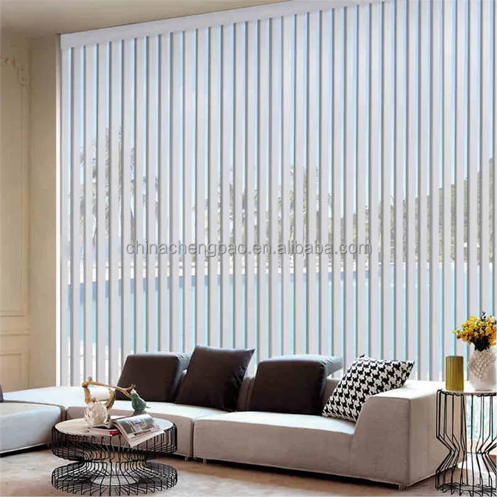 Pvc Strip Vertical Motorized Shade Window Blinds For Home Decor