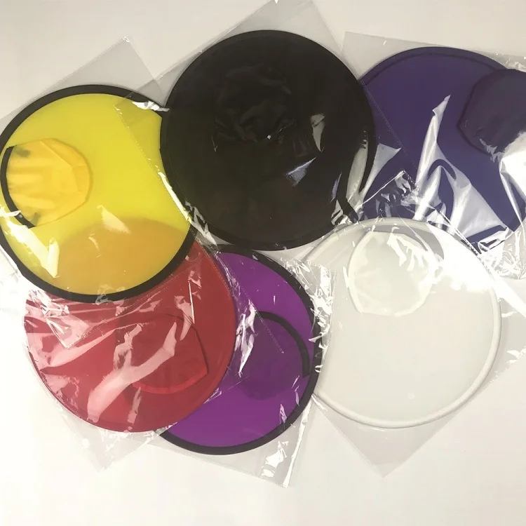 Blank Nylon Round Folding Flying Disc Fan With Pouch Buy Folding