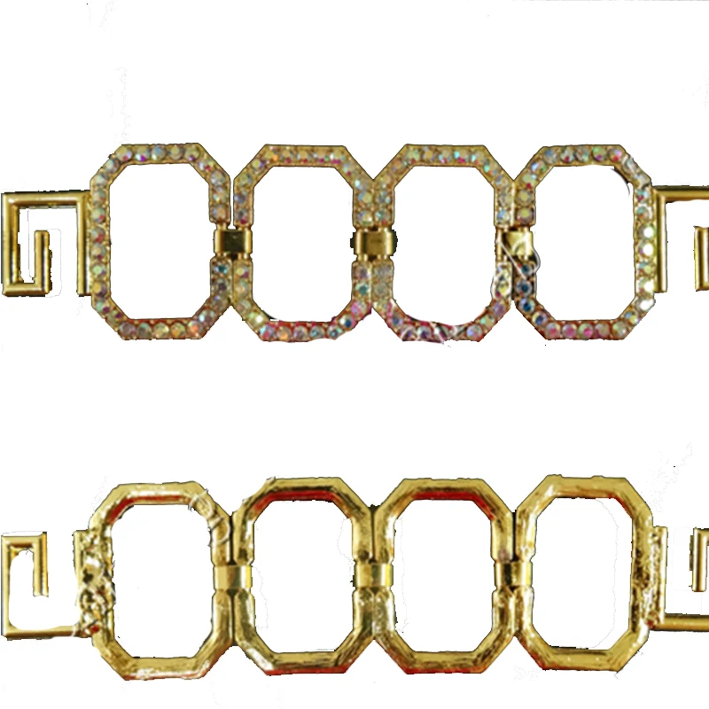 

Wholesale 16cm length AB Rhinestone Bikini Connector metal connector chain for Swimming Wear Decoration