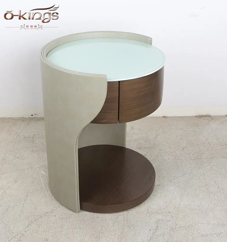Hot New Products Glass Round Bedside Table For Bedroom Buy Hot New