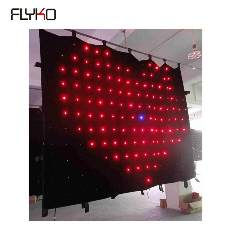 

2m by 3m stage lamps video display indoor led flexible curtain screen P18cm, Full color