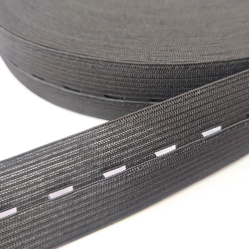 

wholesale and custom buttonhole elastic band for maternity wear, Black & white