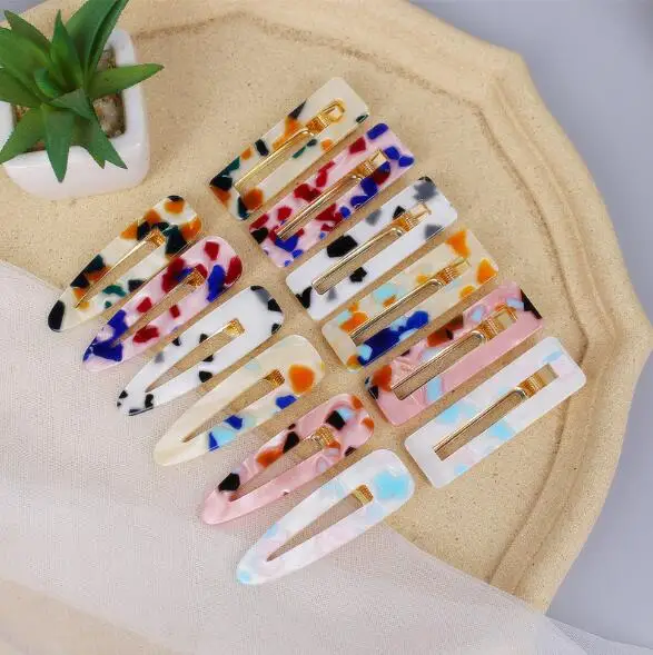 

Korea Style Fashion Women Hair Accessories Haarsapnge Leopard Acet Acid Acrylic Hairgrips Clips, Mulit colors available