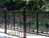 Antique wrought iron fences with forged iron posts