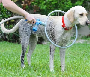 Image of Pet Dog Cat Bathing Cleaner 360 Degree Shower Tool Kit Cleaning Woof Washer 360 By Bulb Head Perfect Dog Washing Station